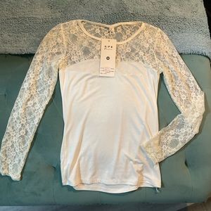 Winter White Lace Top
